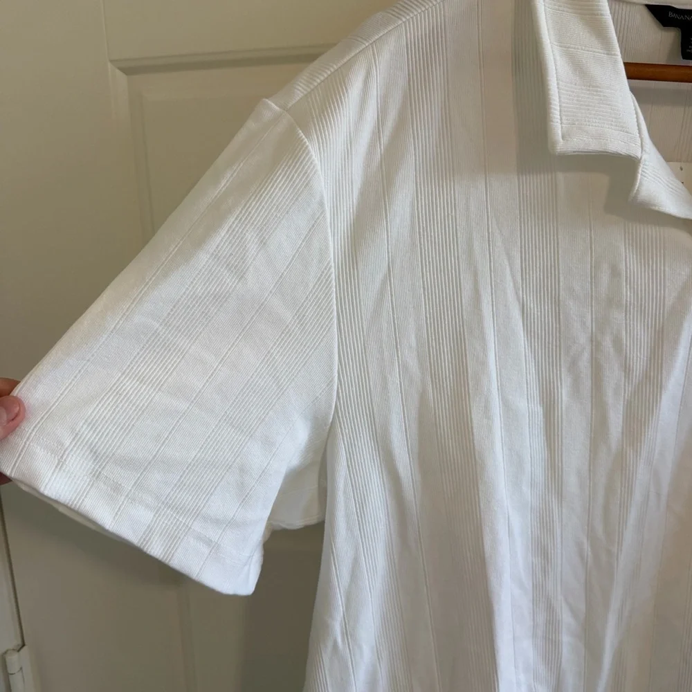 NWT Banana Republic White Polo Shirt for Men